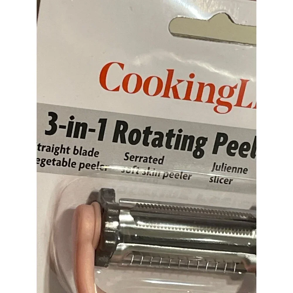 COOKING LIGHT PEELER‎ Pink 3-IN-1 ROTATING PEELER